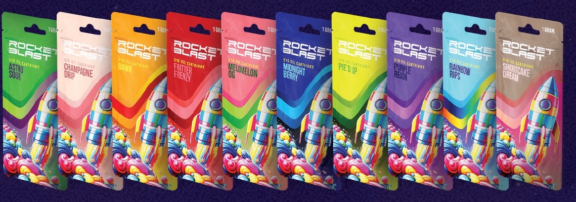 ROCKET BLASTS 1g 510 Carts original packaging
