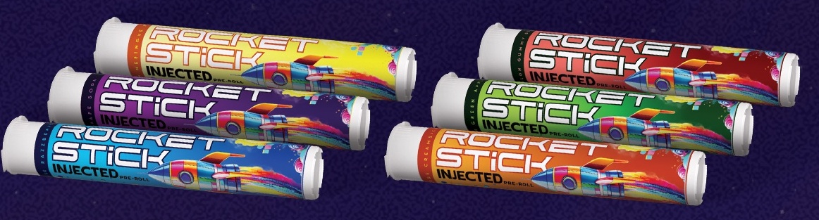 ROCKET STICKS 1.2g Injected Pre-Rolls original packaging