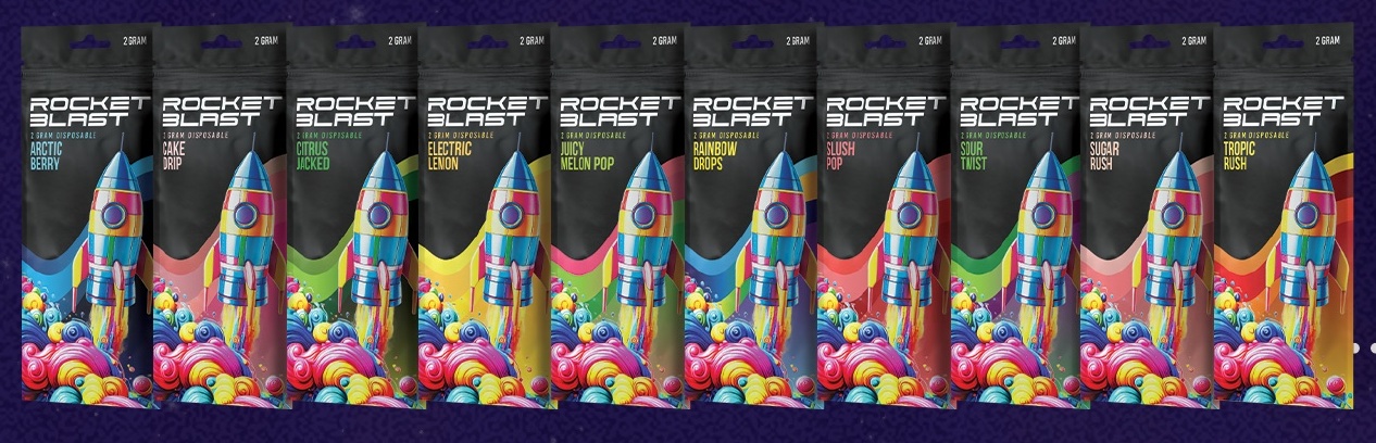 ROCKET BLASTS Disposables packaging